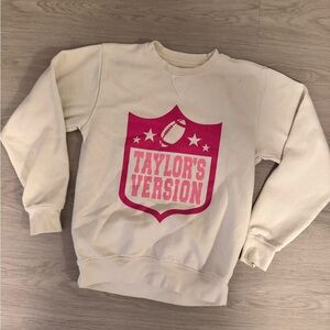 Taylor’s Version Sweatshirt Small Pink Graphic Crewneck Lock The Label